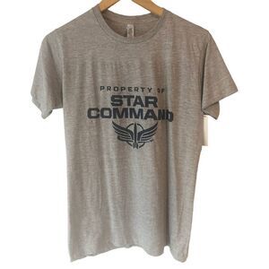 PROPERTY of Star Command Buzz Light Year T-Shirt Adult Small Gray NEW With Tags